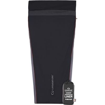 Lifeventure Forro para Saco de Dormir 100% Seda, sábana de Viaje y Camping con Polygiene para Usar Solo o para añadir Calidez al Saco de Dormir, Ligero de 160 g y tamaño de Paquete pequeño (Forma de Lifeventure Forro para Saco de Dormir 100% Seda, sábana de Viaje y Camping con Polygiene para Usar Solo o para añadir Calidez al Saco de Dormir, Ligero de 160 g y tamaño de Paquete pequeño (Forma de