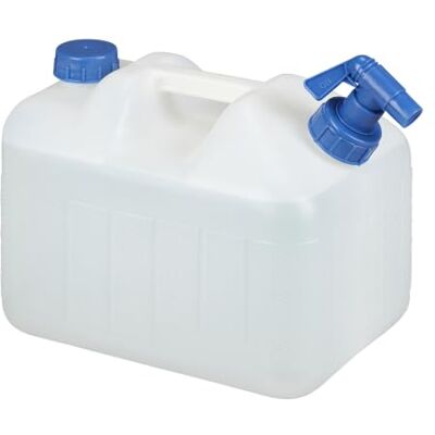 Relaxdays bidón de agua de 10L - Portátil, Libre de BPA, Blanco Relaxdays bidón de agua de 10L - Portátil, Libre de BPA, Blanco