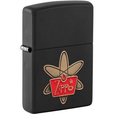Zippo Sturmfeuerzeug Retro , Black Matte, Emblem Nachfüllbar Wiederverwendbar Windfestes Design Geschenkbox Made in USA Zippo Sturmfeuerzeug Retro , Black Matte, Emblem Nachfüllbar Wiederverwendbar Windfestes Design Geschenkbox Made in USA
