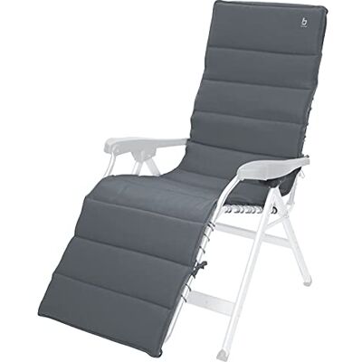 Bo-Camp Relax Deluxe Cojin para silla de relaja, gris, 1 unidad Bo-Camp Relax Deluxe Cojin para silla de relaja, gris, 1 unidad