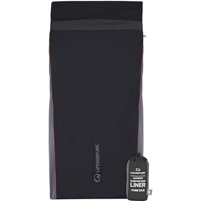 Lifeventure Forro para Saco de Dormir 100% Seda, sábana de Viaje y Camping con Polygiene para Usar Solo o para añadir Calidez al Saco de Dormir, Ligero de 160 g y tamaño de Paquete pequeño Lifeventure Forro para Saco de Dormir 100% Seda, sábana de Viaje y Camping con Polygiene para Usar Solo o para añadir Calidez al Saco de Dormir, Ligero de 160 g y tamaño de Paquete pequeño