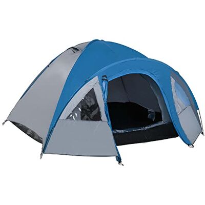 Outsunny Tienda de Campaña para 3 Personas 250x300x130 cm Gris y Azul Outsunny Tienda de Campaña para 3 Personas 250x300x130 cm Gris y Azul