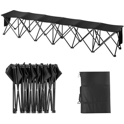 VEVOR Banco Plegable Portátil Lateral de 6 Asientos para (6 Plazas, sin Respaldo) VEVOR Banco Plegable Portátil Lateral de 6 Asientos para (6 Plazas, sin Respaldo)