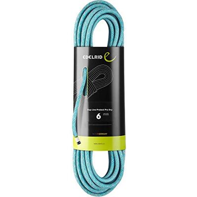 EDELRID Unisex – Adultos Rap Line Protect Pro Dry Cuerda de Escalada 6 mm Icemint 30M EDELRID Unisex – Adultos Rap Line Protect Pro Dry Cuerda de Escalada 6 mm Icemint 30M