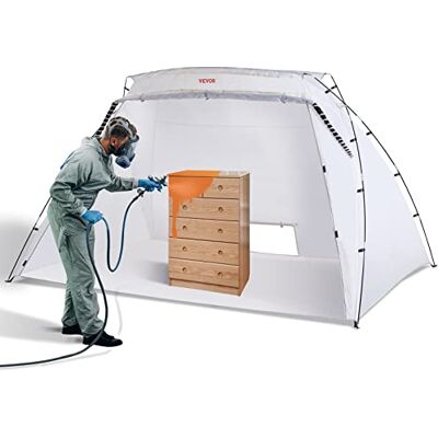 VEVOR Estación de tienda de campaña para muebles, herramienta de pasatiempo, refugio de pintura en aerosol de 10 x 7 x 6 pies, blanco, XL VEVOR Estación de tienda de campaña para muebles, herramienta de pasatiempo, refugio de pintura en aerosol de 10 x 7 x 6 pies, blanco, XL
