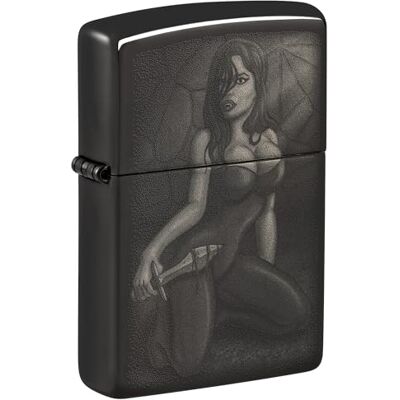 Zippo Sturmfeuerzeug Sexy Woman with Sword Counter Culture, High Polish Black, Photo Image Nachfüllbar Wiederverwendbar Windfestes Design Geschenkbox Made in USA Zippo Sturmfeuerzeug Sexy Woman with Sword Counter Culture, High Polish Black, Photo Image Nachfüllbar Wiederverwendbar Windfestes Design Geschenkbox Made in USA