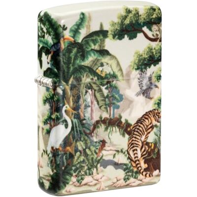 Zippo Encendedor a Prueba de Viento Jungle, 540°, Color Image Recargable Reutilizable Diseño a Prueba de Viento Caja Regalo Fabricado en Estados Unidos Zippo Encendedor a Prueba de Viento Jungle, 540°, Color Image Recargable Reutilizable Diseño a Prueba de Viento Caja Regalo Fabricado en Estados Unidos