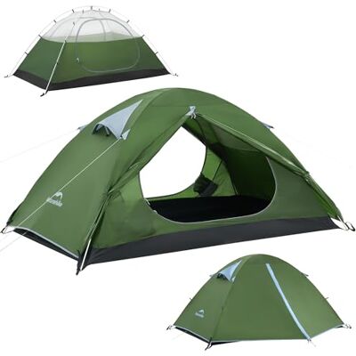 Naturehike Bleik Tienda de campaña ultraligera impermeable (3000 mm), tienda de campaña ligera para 2-3 personas, para camping, senderismo y senderismo (verde/2 personas) Naturehike Bleik Tienda de campaña ultraligera impermeable (3000 mm), tienda de campaña ligera para 2-3 personas, para camping, senderismo y senderismo (verde/2 personas)