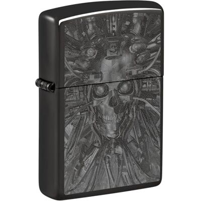 Zippo Sturmfeuerzeug Cyber Skull, High Polish Black, Photo Image Nachfüllbar Wiederverwendbar Windfestes Design Geschenkbox Made in USA Zippo Sturmfeuerzeug Cyber Skull, High Polish Black, Photo Image Nachfüllbar Wiederverwendbar Windfestes Design Geschenkbox Made in USA