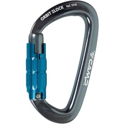 C.A.M.P. Mosquetón Orbit 2LOCK Cañón de Fusil/Azul C.A.M.P. Mosquetón Orbit 2LOCK Cañón de Fusil/Azul