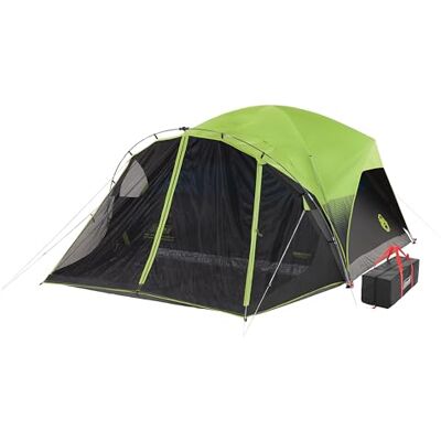 Coleman Carlsbad Tienda de campaña oscura con porche mosquitero, tienda de campaña para 4/6 personas que bloquea el 90% de la luz solar para mantener el interior fresco, tienda de campaña resistente Coleman Carlsbad Tienda de campaña oscura con porche mosquitero, tienda de campaña para 4/6 personas que bloquea el 90% de la luz solar para mantener el interior fresco, tienda de campaña resistente