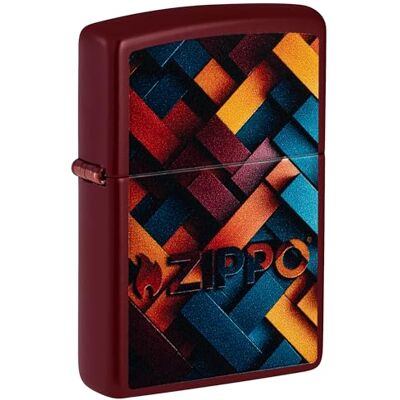 Zippo Encendedor a Prueba de Viento Geometric , Merlot, Color Image Recargable Reutilizable Diseño a Prueba de Viento Caja Regalo Fabricado en Estados Unidos Zippo Encendedor a Prueba de Viento Geometric , Merlot, Color Image Recargable Reutilizable Diseño a Prueba de Viento Caja Regalo Fabricado en Estados Unidos