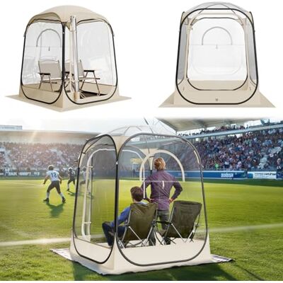VEVOR Tienda de Campaña Deportiva Emergente, 127 x 127 x 170 cm, Carpa Deportiva Impermeable Transparente con Tapete y Cubierta Superior para 1 o 2 Personas para Jardín, Camping, Pesca y Animaciones VEVOR Tienda de Campaña Deportiva Emergente, 127 x 127 x 170 cm, Carpa Deportiva Impermeable Transparente con Tapete y Cubierta Superior para 1 o 2 Personas para Jardín, Camping, Pesca y Animaciones