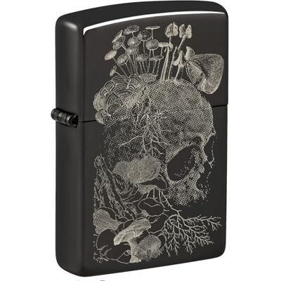 Zippo Sturmfeuerzeug Skull Mushroom, High Polish Black, Photo Image Nachfüllbar Wiederverwendbar Windfestes Design Geschenkbox Made in USA Zippo Sturmfeuerzeug Skull Mushroom, High Polish Black, Photo Image Nachfüllbar Wiederverwendbar Windfestes Design Geschenkbox Made in USA