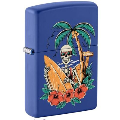 Zippo Windproof Lighter Surfer Skull Design Royal Blue Matte Refillable for Lifetime Use Gift Box Metal Construction Made in USA, Royal Blue Matte Surfer Skull Zippo Windproof Lighter Surfer Skull Design Royal Blue Matte Refillable for Lifetime Use Gift Box Metal Construction Made in USA, Royal Blue Matte Surfer Skull