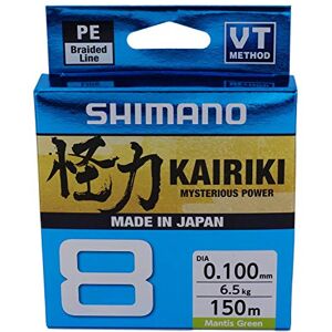 SHIMANO Kairiki 8, 150 Meter, Mantis Verde 0.315 mm/33.5 kg, Línea de Pesca Trenzada, SHIMANO Kairiki 8, 150 Meter, Mantis Verde 0.315 mm/33.5 kg, Línea de Pesca Trenzada,