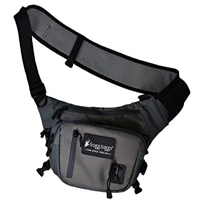 FROGG TOGGS Paquete de Cabestrillo Plano, Bolsa de Almacenamiento de Aparejos Manos Libres con Soporte de caña Integrado FROGG TOGGS Paquete de Cabestrillo Plano, Bolsa de Almacenamiento de Aparejos Manos Libres con Soporte de caña Integrado