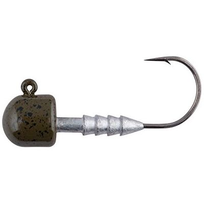 Berkley Half Head Jigs Half Head Fishing Jigs (5 Count), Green Pumpkin, Size 3/0/ 3/8 oz,Brown Berkley Half Head Jigs Half Head Fishing Jigs (5 Count), Green Pumpkin, Size 3/0/ 3/8 oz,Brown