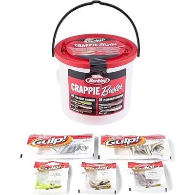 Berkley Crappie Buster Juego de Pesca (Incluye Cubo Gulp! Minnow Soft Bait & Bait Bucket Berkley Crappie Buster Juego de Pesca (Incluye Cubo Gulp! Minnow Soft Bait & Bait Bucket
