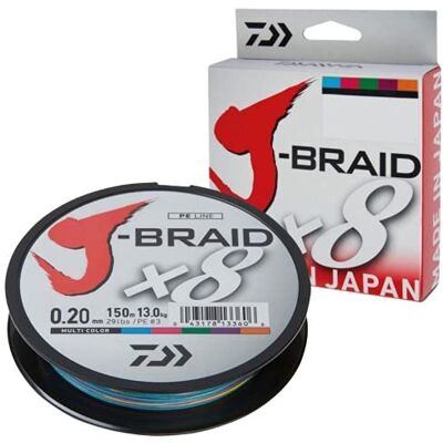 Daiwa J-Braid 8 Braid Hilo de pescar trenzado multicolor (300 m) Daiwa J-Braid 8 Braid Hilo de pescar trenzado multicolor (300 m)