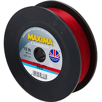 Maxima Red 600m Bulk Spl 6.8 kg Bobina roja de 600 m a Granel de 15 Libras, Unisex, Rojo Maxima Red 600m Bulk Spl 6.8 kg Bobina roja de 600 m a Granel de 15 Libras, Unisex, Rojo