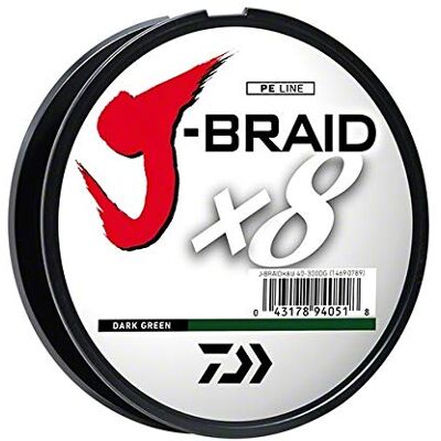 J-Braid X8 - Verde oscuro - 5.4kg - Braid de pesca J-Braid X8 - Verde oscuro - 5.4kg - Braid de pesca