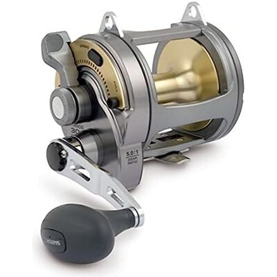 SHIMANO Mod. Tyrnos Carrete multiplicador para Pesca en Alta mar, Color Negro y Dorado SHIMANO Mod. Tyrnos Carrete multiplicador para Pesca en Alta mar, Color Negro y Dorado
