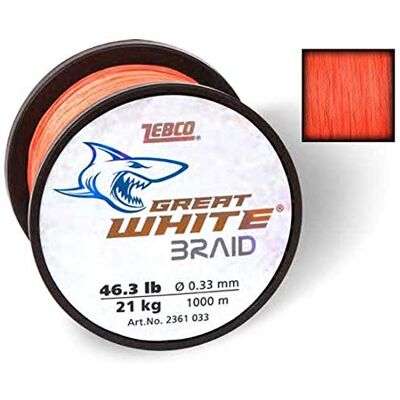 Zebco Quantum Unisex – Adultos White Braid Monoschnur Naranja 0,27 mm Zebco Quantum Unisex – Adultos White Braid Monoschnur Naranja 0,27 mm