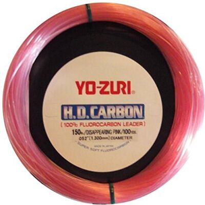 Yo-Zuri hd60-pound-dp HD de fluorocarbono líder, Color Rosa, 60-Pound, 30-Yards Yo-Zuri hd60-pound-dp HD de fluorocarbono líder, Color Rosa, 60-Pound, 30-Yards
