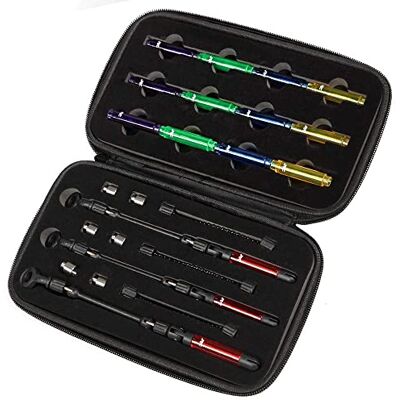 JRC Curve Slim Juego de 3 Intermitentes, Color Negro JRC Curve Slim Juego de 3 Intermitentes, Color Negro