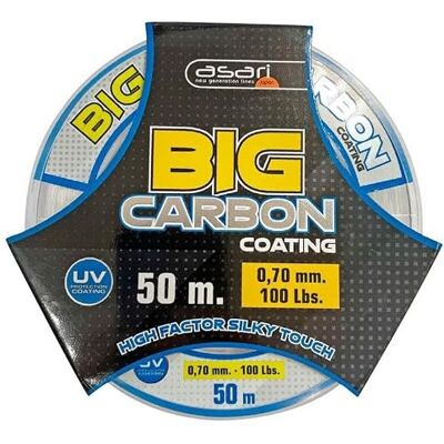 Asari Big Carbon Coating Fluorocarbon 50 M Multicolor - Línea de pesca Asari Big Carbon Coating Fluorocarbon 50 M Multicolor - Línea de pesca