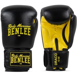 Ben Lee BENLEE Rocky Marciano Draco Guante de Boxeo de Cuero, Unisex-Adultos, Negro/Amarillo, 300 ml Ben Lee BENLEE Rocky Marciano Draco Guante de Boxeo de Cuero, Unisex-Adultos, Negro/Amarillo, 300 ml