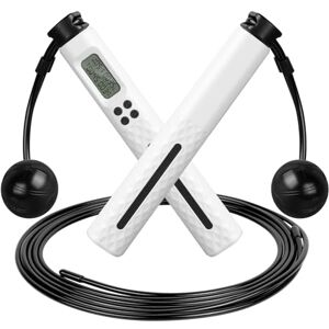 AiQInu Cuerda Saltar Adultos, Comba sin Cuerda, Comba de Saltar con Temporizador y Contador de Calorías, Jumping Rope, Cuerda de Salto Ajustable AiQInu Cuerda Saltar Adultos, Comba sin Cuerda, Comba de Saltar con Temporizador y Contador de Calorías, Jumping Rope, Cuerda de Salto Ajustable