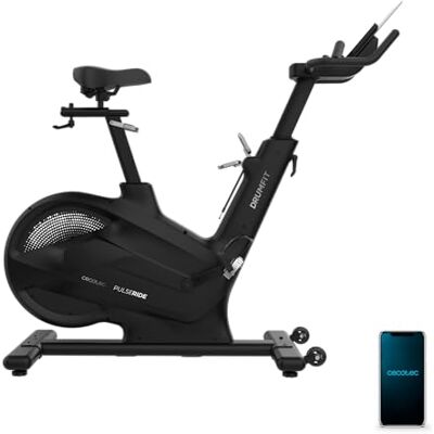 Cecotec Bicicleta Estática Indoor Drumfit PulseRide. Volante de Inercia 20kg, Resistencia Magnética 16 Niveles, Pantalla LED, Estructura de Aluminio hasta 135kg, Compatible Kinomap y Zwift Cecotec Bicicleta Estática Indoor Drumfit PulseRide. Volante de Inercia 20kg, Resistencia Magnética 16 Niveles, Pantalla LED, Estructura de Aluminio hasta 135kg, Compatible Kinomap y Zwift