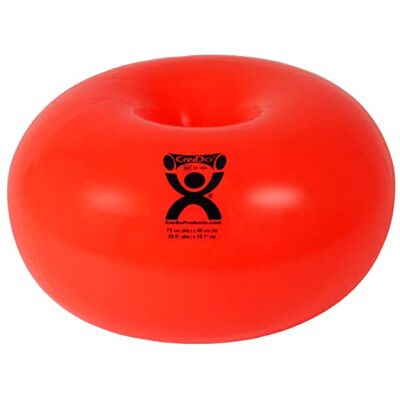 Cando Pelota Donut 75 cm Roja para Equilibrio – Pelota de Estabilidad Inflable para Fuerza del Core, Yoga, Pilates, Entrenamiento de Equilibrio y Asiento Activo, Capacidad de 136 kg Cando Pelota Donut 75 cm Roja para Equilibrio – Pelota de Estabilidad Inflable para Fuerza del Core, Yoga, Pilates, Entrenamiento de Equilibrio y Asiento Activo, Capacidad de 136 kg