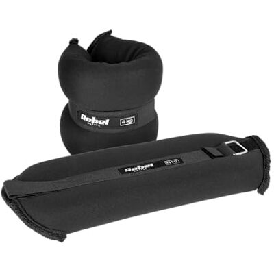 Rebel Electro Pesas de Tobillera y Muñeca Manos Ajustable Cómodo 2 x 4 kg Rebel Electro Pesas de Tobillera y Muñeca Manos Ajustable Cómodo 2 x 4 kg