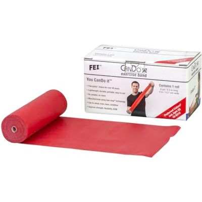 Cando Banda elástica para ejercicios, Rojo/Ligera, 5,5 m Cando Banda elástica para ejercicios, Rojo/Ligera, 5,5 m