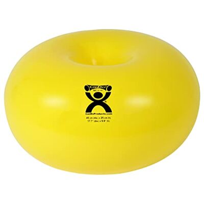 Cando Pelota Donut 45 cm Amarilla para Equilibrio – Pelota de Estabilidad Inflable para Fuerza del Core, Yoga, Pilates, Entrenamiento de Equilibrio y Asiento Activo, Capacidad de 136 kg Cando Pelota Donut 45 cm Amarilla para Equilibrio – Pelota de Estabilidad Inflable para Fuerza del Core, Yoga, Pilates, Entrenamiento de Equilibrio y Asiento Activo, Capacidad de 136 kg