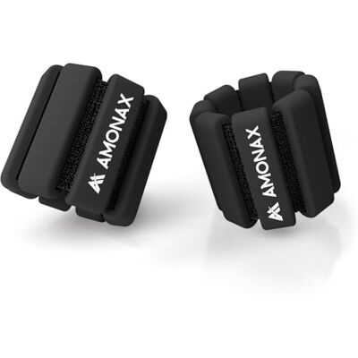 Amonax Pesas Ajustables para Tobillos y Muñecas, 2 x 1 kg para Fitness Amonax Pesas Ajustables para Tobillos y Muñecas, 2 x 1 kg para Fitness