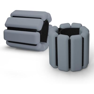 QinyOulhause 2 piezas de pesas ajustables para muñeca y tobillo, Pulsera Pesos Ajustable, peso de muñeca ajustable de tobillo para yoga, pilates, correr, natación y entrenamiento de fuerza (gris) QinyOulhause 2 piezas de pesas ajustables para muñeca y tobillo, Pulsera Pesos Ajustable, peso de muñeca ajustable de tobillo para yoga, pilates, correr, natación y entrenamiento de fuerza (gris)