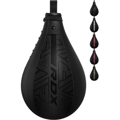 RDX Pera de Boxeo, Maya Hide Cuero, MMA Punching Velocidad Bola con Vejiga Adicional, Peras Rapida Speed Bag para Kick Boxing Gimnasio Saco Boxe Fitness Gym Combate Deporte Conjunto de Entrenamiento RDX Pera de Boxeo, Maya Hide Cuero, MMA Punching Velocidad Bola con Vejiga Adicional, Peras Rapida Speed Bag para Kick Boxing Gimnasio Saco Boxe Fitness Gym Combate Deporte Conjunto de Entrenamiento