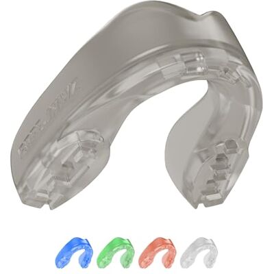 SAFEJAWZ Elements ROCA Protector bucal adultos y niños para todos los deportes de contacto, incluidos rugby, MMA, artes marciales de kickboxing, judo, hockey y boxeo (Gris) SAFEJAWZ Elements ROCA Protector bucal adultos y niños para todos los deportes de contacto, incluidos rugby, MMA, artes marciales de kickboxing, judo, hockey y boxeo (Gris)