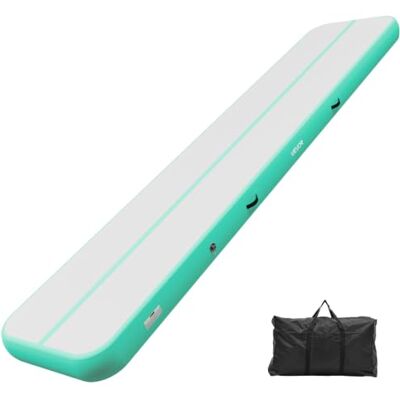 VEVOR Colchoneta Inflable de Gimnasia de Aire, 500x100x20 cm, Verde Menta Para Yoga, Material de PVC Resistente y Robusto, Con Bomba de Aire Eléctrica, Para Hogar, Gimnasio, Exteriores, Playa, Parque VEVOR Colchoneta Inflable de Gimnasia de Aire, 500x100x20 cm, Verde Menta Para Yoga, Material de PVC Resistente y Robusto, Con Bomba de Aire Eléctrica, Para Hogar, Gimnasio, Exteriores, Playa, Parque