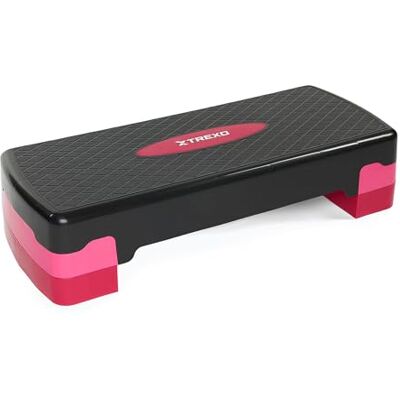 TREXO Aerobic Step Step de 68 x 28 cm para ejercicios cardiovasculares y entrenamiento de fitness, altura ajustable de 15 a 20 cm, resistente de polipropileno y TPR Step de aeróbic de alta calidad, TREXO Aerobic Step Step de 68 x 28 cm para ejercicios cardiovasculares y entrenamiento de fitness, altura ajustable de 15 a 20 cm, resistente de polipropileno y TPR Step de aeróbic de alta calidad,