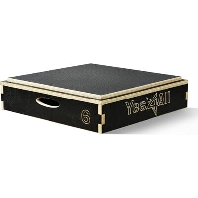 Yes4All QH8D 3 en 1 Caja Pliométrica de Madera con Superficie Antideslizante, 15.2 cm H, Plataforma Pliométrica para Entrenamiento y Cajas de Salto para Gimnasio en Casa y Entrenamiento al Aire, Negro Yes4All QH8D 3 en 1 Caja Pliométrica de Madera con Superficie Antideslizante, 15.2 cm H, Plataforma Pliométrica para Entrenamiento y Cajas de Salto para Gimnasio en Casa y Entrenamiento al Aire, Negro