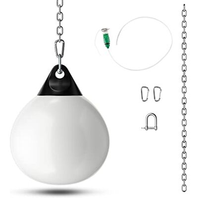 GYMAX Bolsa de Boxeo de Agua de 45 cm, Bolsa Pesada de Agua de 50 kg con Manguera de inyección de Agua y Accesorios para Colgar, Saco de Boxeo Profesional para niños, Adolescentes y Adultos GYMAX Bolsa de Boxeo de Agua de 45 cm, Bolsa Pesada de Agua de 50 kg con Manguera de inyección de Agua y Accesorios para Colgar, Saco de Boxeo Profesional para niños, Adolescentes y Adultos