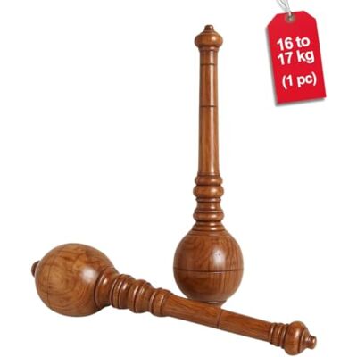 KD Willmax GADA BARRA DE FITNESS CLUB ÍNDICO HANUMAN MACO EQUIPO DE Hombro MEEL KARLA KATAI EQUIPO DE FITNESS DURADERO DE MADERA (16 A 17 KG) KD Willmax GADA BARRA DE FITNESS CLUB ÍNDICO HANUMAN MACO EQUIPO DE Hombro MEEL KARLA KATAI EQUIPO DE FITNESS DURADERO DE MADERA (16 A 17 KG)