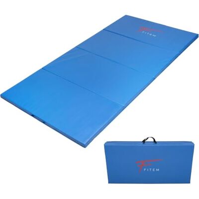 Fitem Colchoneta Plegable de gimnasia, gruesa, de gama alta 240 x 120 x 4 cm para gimnasio, yoga, artes marciales mixtas, deporte, gimnasia, fitness, pilates o musculación Fitem Colchoneta Plegable de gimnasia, gruesa, de gama alta 240 x 120 x 4 cm para gimnasio, yoga, artes marciales mixtas, deporte, gimnasia, fitness, pilates o musculación