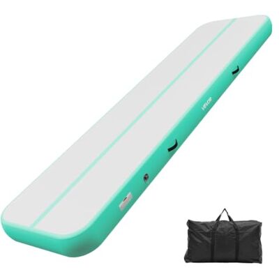 VEVOR Colchoneta Inflable de Gimnasia de Aire, 400x100x20 cm, Verde Menta Para Yoga, Material de PVC Resistente y Robusto, Con Bomba de Aire Eléctrica, Para Hogar, Gimnasio, Exteriores, Playa, Parque VEVOR Colchoneta Inflable de Gimnasia de Aire, 400x100x20 cm, Verde Menta Para Yoga, Material de PVC Resistente y Robusto, Con Bomba de Aire Eléctrica, Para Hogar, Gimnasio, Exteriores, Playa, Parque