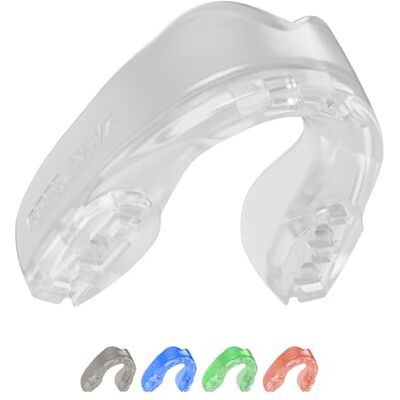 SAFEJAWZ Elements VIENTO Protector bucal adultos y niños para todos los deportes de contacto, incluidos rugby, MMA, artes marciales de kickboxing, judo, hockey y boxeo (Blanco) SAFEJAWZ Elements VIENTO Protector bucal adultos y niños para todos los deportes de contacto, incluidos rugby, MMA, artes marciales de kickboxing, judo, hockey y boxeo (Blanco)